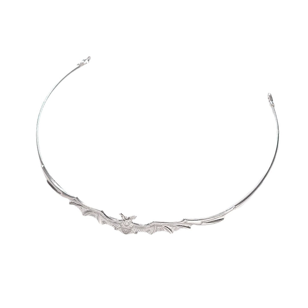Bat Power Headband Tiara in Silver or Gold | Spooky Headwear Accessory | Halloween, Goth Hairpiece by The Bullish Store