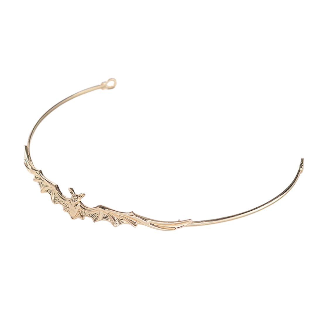 Bat Power Headband Tiara in Silver or Gold | Spooky Headwear Accessory | Halloween, Goth Hairpiece by The Bullish Store