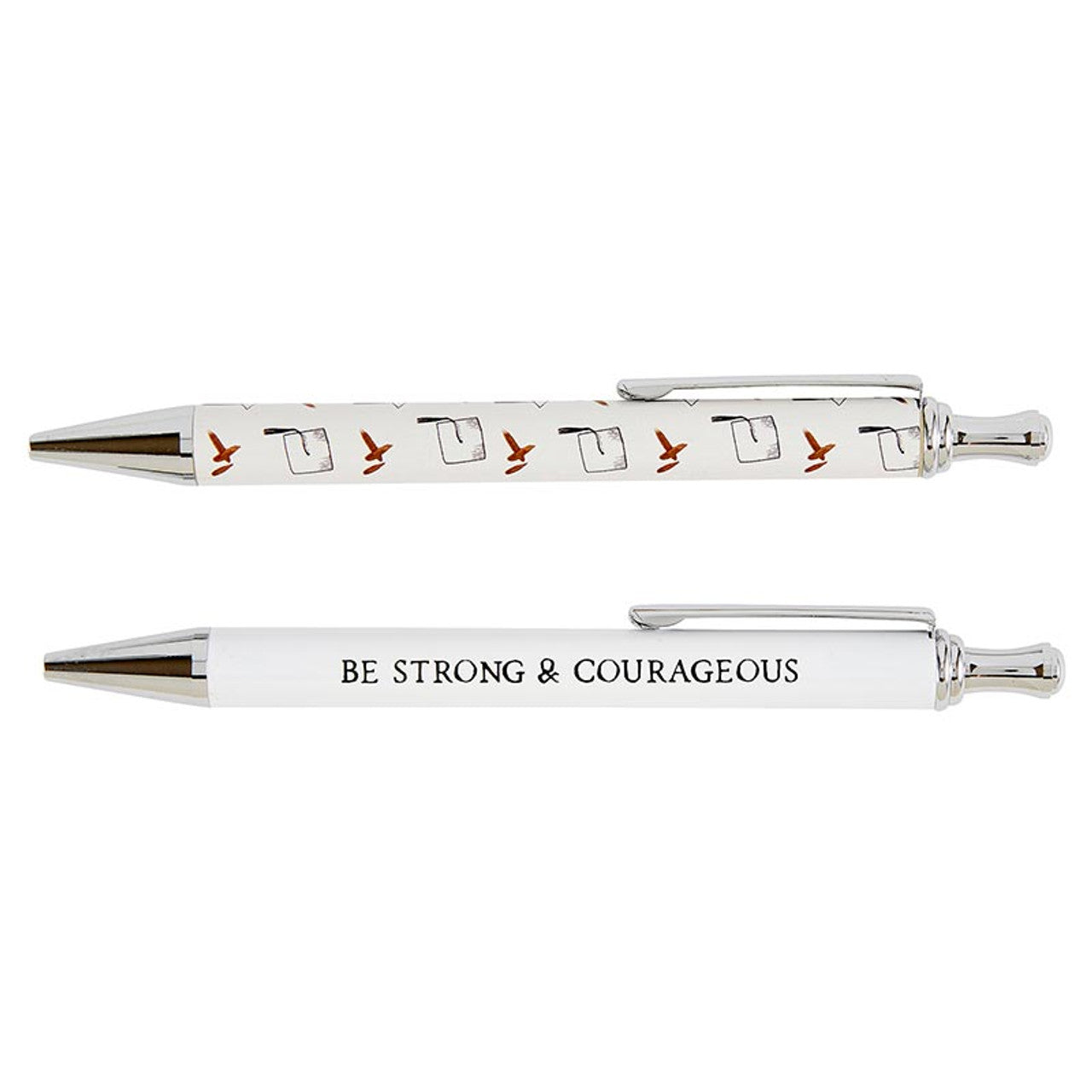 Be Strong And Courageous Pen Set | Set of 2 Giftable Pens in Box | Refillable by The Bullish Store