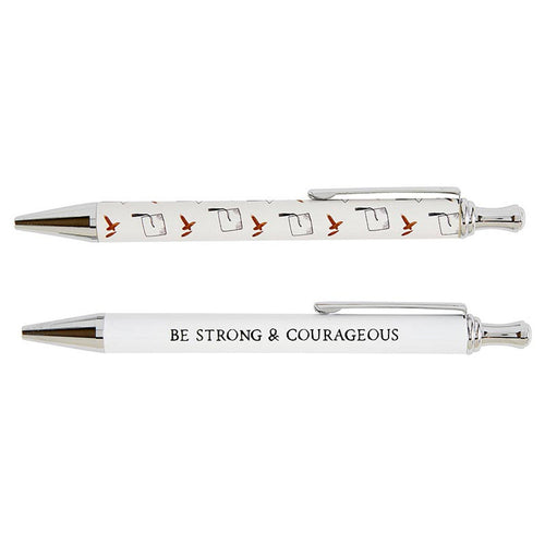Be Strong And Courageous Pen Set | Set of 2 Giftable Pens in Box | Refillable by The Bullish Store