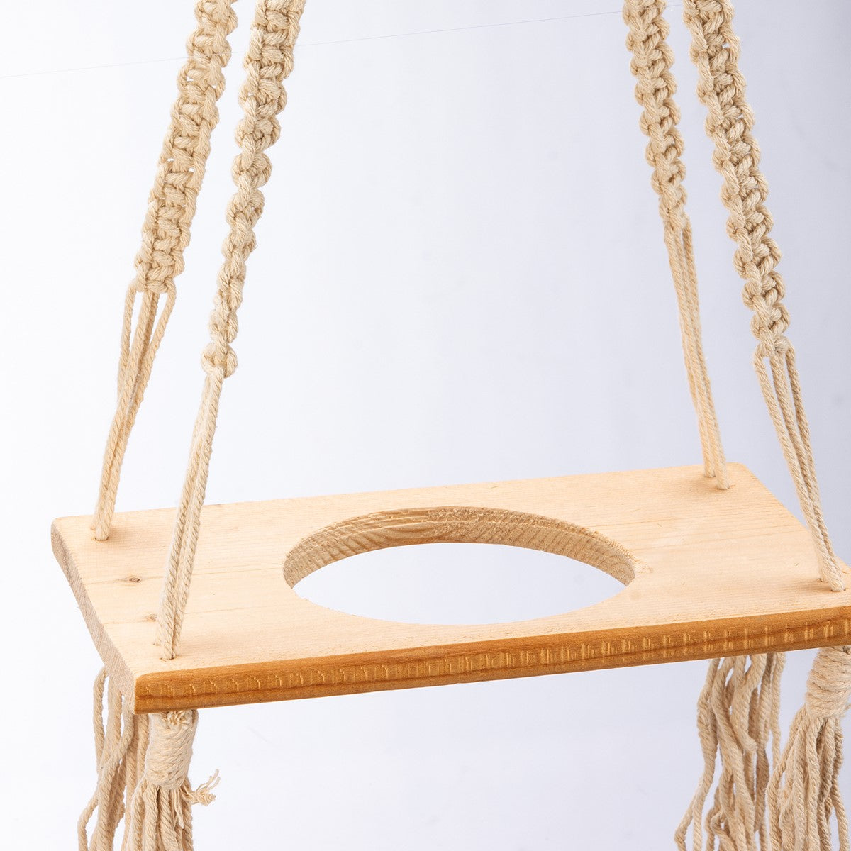 Beaded Rectangle Plant Hanger | Hanging Plant Pot Holder | 31" by The Bullish Store