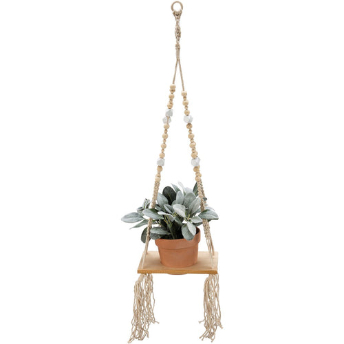 Beaded Rectangle Plant Hanger | Hanging Plant Pot Holder | 31" by The Bullish Store