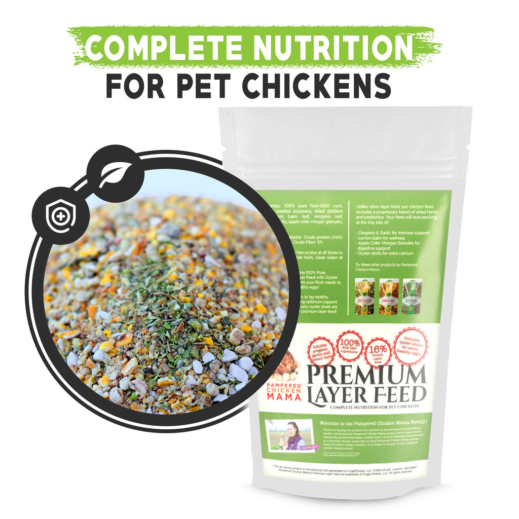Herbal Layer Feed With Oregano & Garlic - [Oyster Shells Pre-mixed in] by Dahlia Pets
