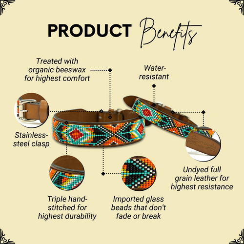 Biarritz Sambboho dog collar by Sambboho