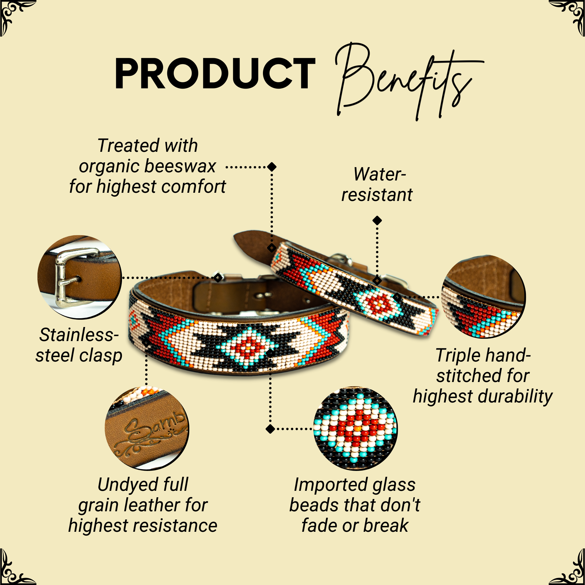Phoenix Sambboho dog collar by Sambboho