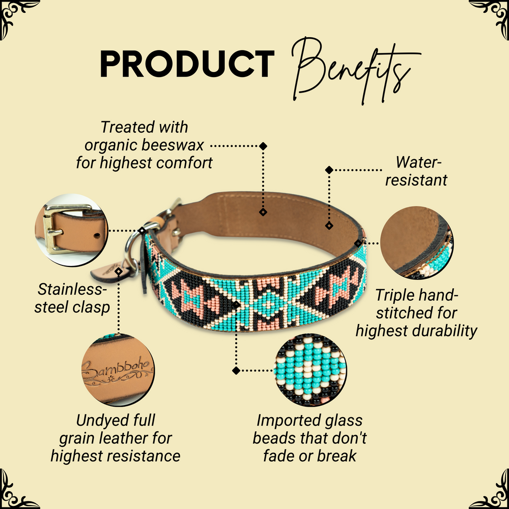 Santorini Sambboho dog collar (made to order) by Sambboho