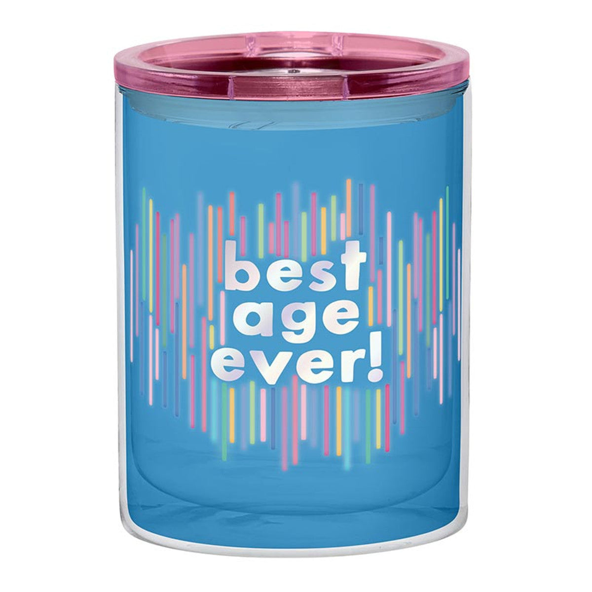 Best Age Ever Birthday Double-Wall Short Tumbler in Blue by The Bullish Store