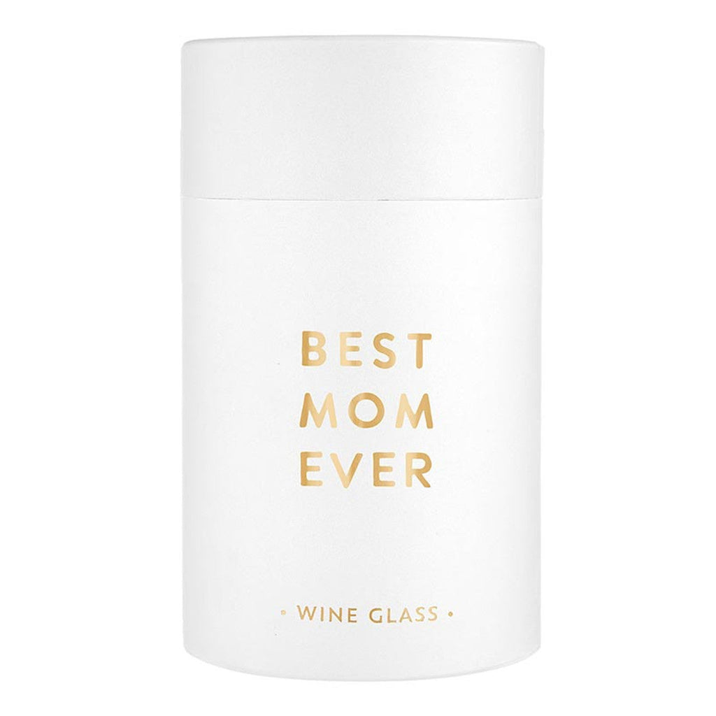 Best Mom Ever Stemless Wine Glass | Crystal Clear Drinkware Gift For Mother's Day | 17 oz by The Bullish Store