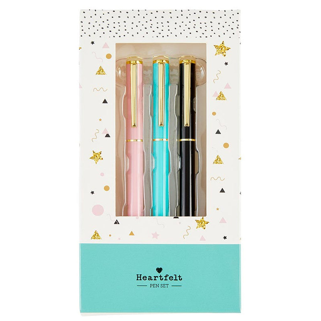 Birthday 3 Piece Pen Set | Set Of 3 Giftable Pens in Gift Box | Refillable by The Bullish Store