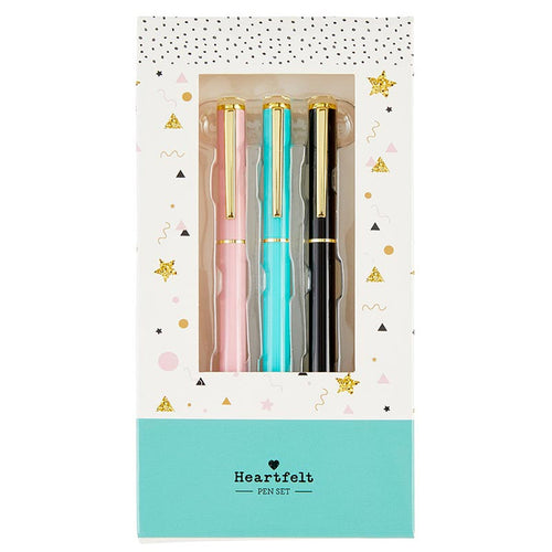 Birthday 3 Piece Pen Set | Set Of 3 Giftable Pens in Gift Box | Refillable by The Bullish Store