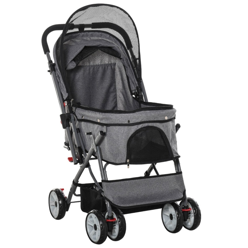 Pet Foldable Travel Carriage Stroller with Reversible Handle by Furr Baby Gifts