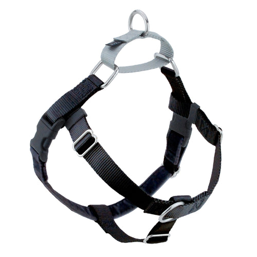 Black Freedom No-Pull Dog Harness by 2 Hounds Design