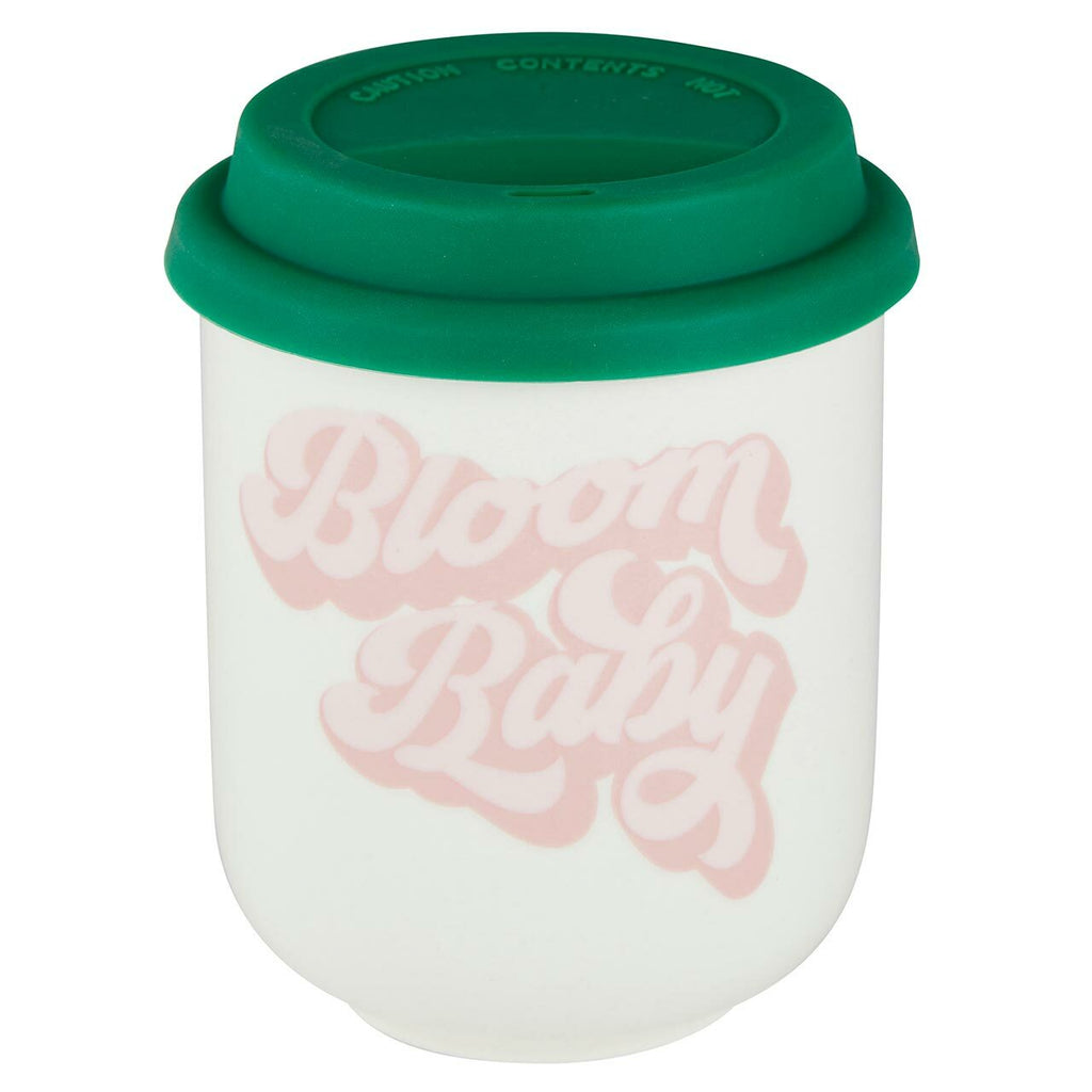 Bloom Baby Ceramic To Go Mug | Holds 16 oz. | Eco Mug with Silicone Lid and Sleeve by The Bullish Store
