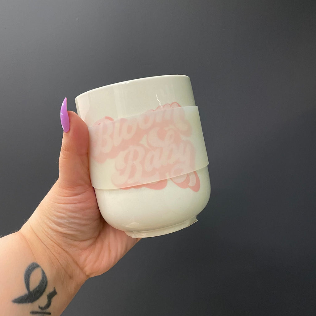 Bloom Baby Ceramic To Go Mug | Holds 16 oz. | Eco Mug with Silicone Lid and Sleeve by The Bullish Store