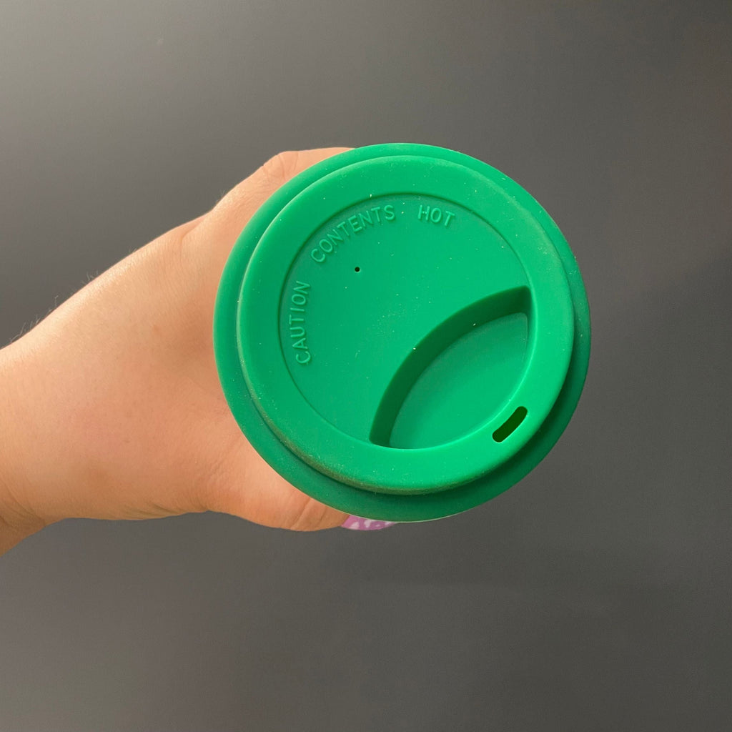 Bloom Baby Ceramic To Go Mug | Holds 16 oz. | Eco Mug with Silicone Lid and Sleeve by The Bullish Store