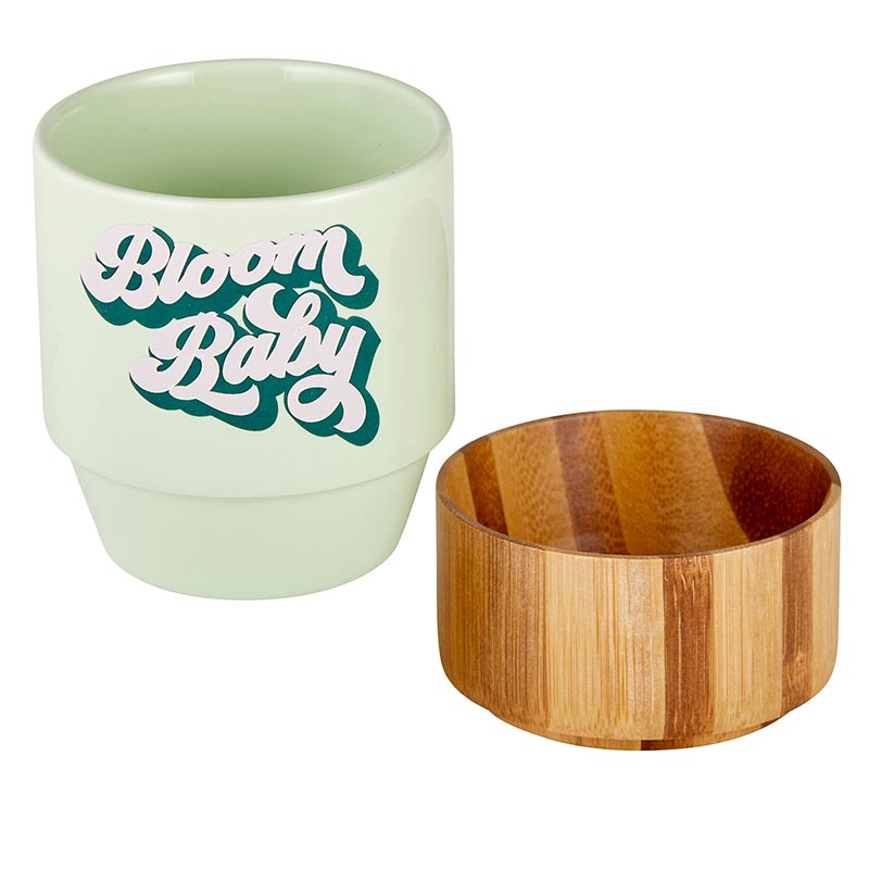 Bloom Baby Petite Ceramic Mug with Bamboo Base by The Bullish Store