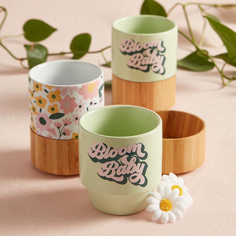 Bloom Baby Petite Ceramic Mug with Bamboo Base by The Bullish Store