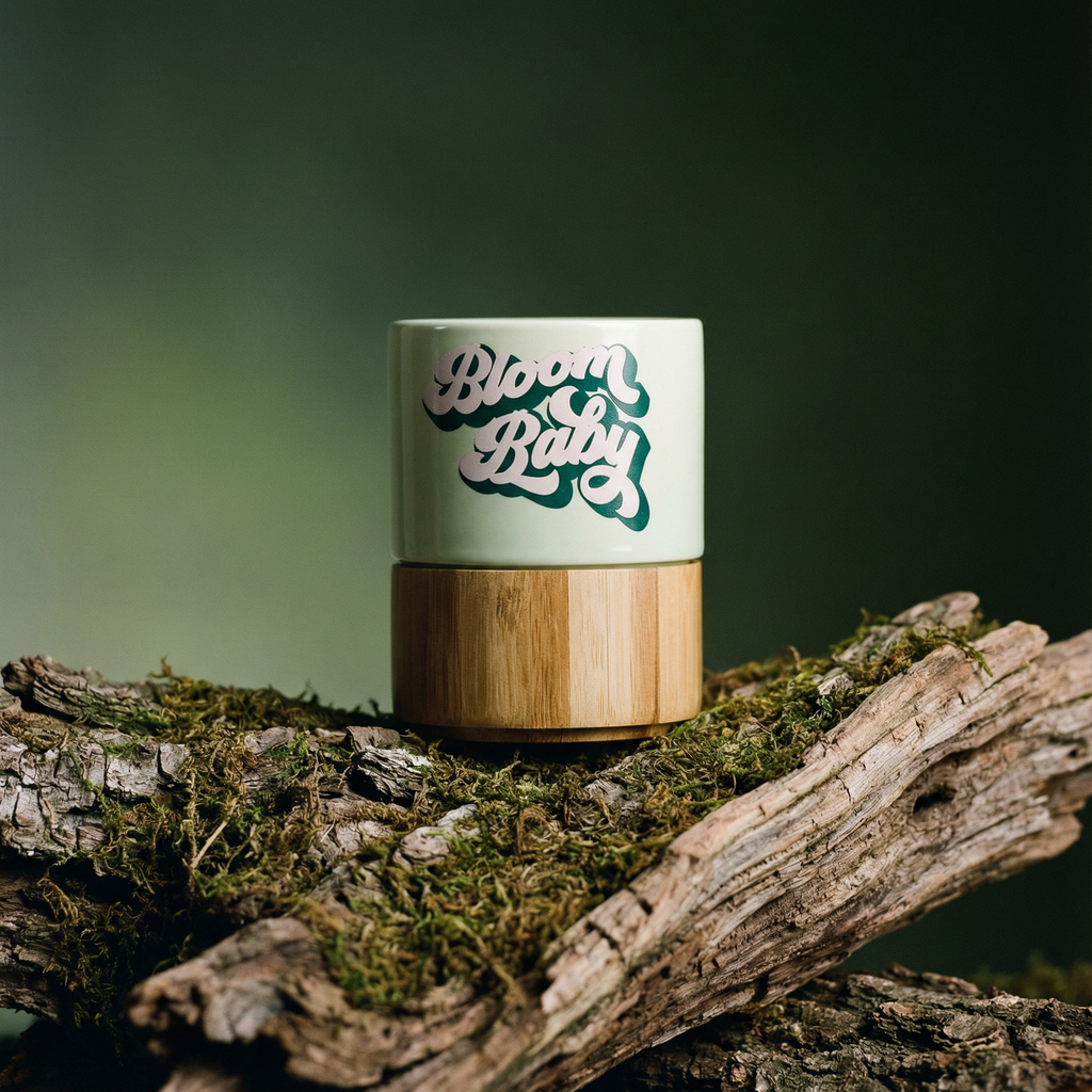 Bloom Baby Petite Ceramic Mug with Bamboo Base by The Bullish Store