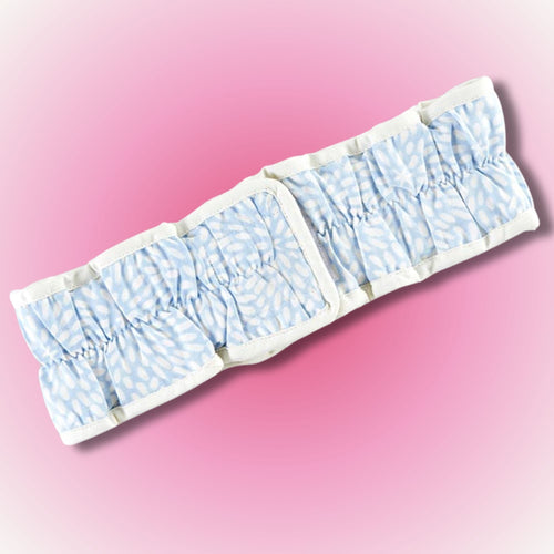 Blue Zinnia Flower Spa Headband | Hair Band for Skincare Facial After Shower by The Bullish Store