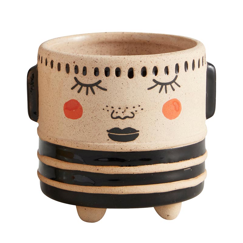 Blushing Face Planter Ceramic Pot by The Bullish Store