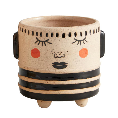Blushing Face Planter Ceramic Pot by The Bullish Store