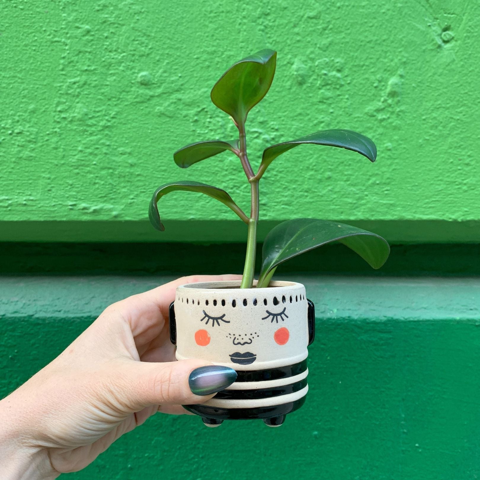 Blushing Face Planter Ceramic Pot by The Bullish Store
