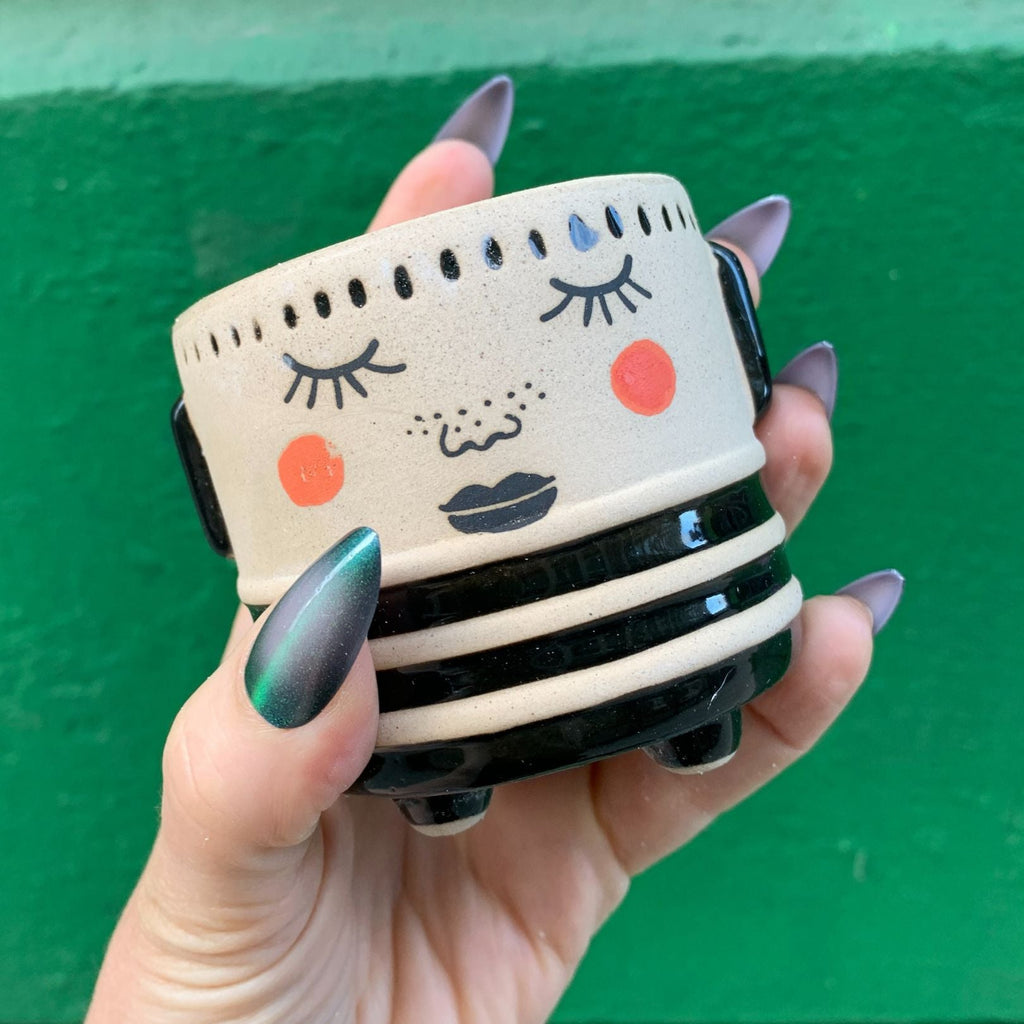 Blushing Face Planter Ceramic Pot by The Bullish Store