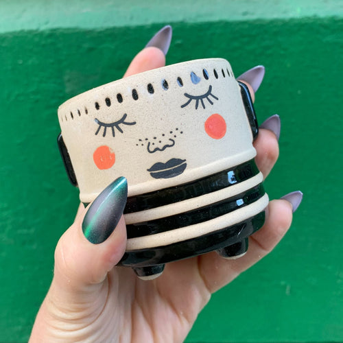 Blushing Face Planter Ceramic Pot by The Bullish Store