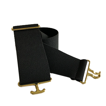 Black + Brass Elastic Belt by ACE Equestrian