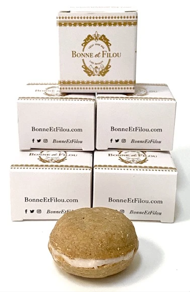 40 Count Dog Macaron Treats Gift Box by Bonne et Filou