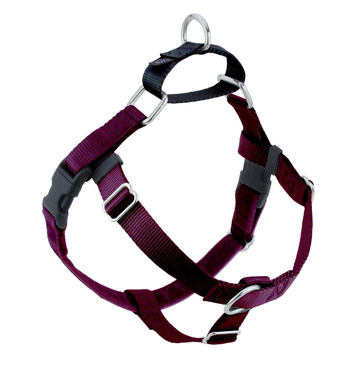 Burgundy Freedom No-Pull Dog Harness by 2 Hounds Design