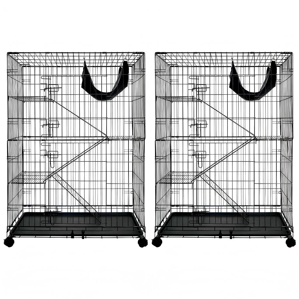 50 Inch 4-Tier Cat Cage C02 by Homey Pet Official