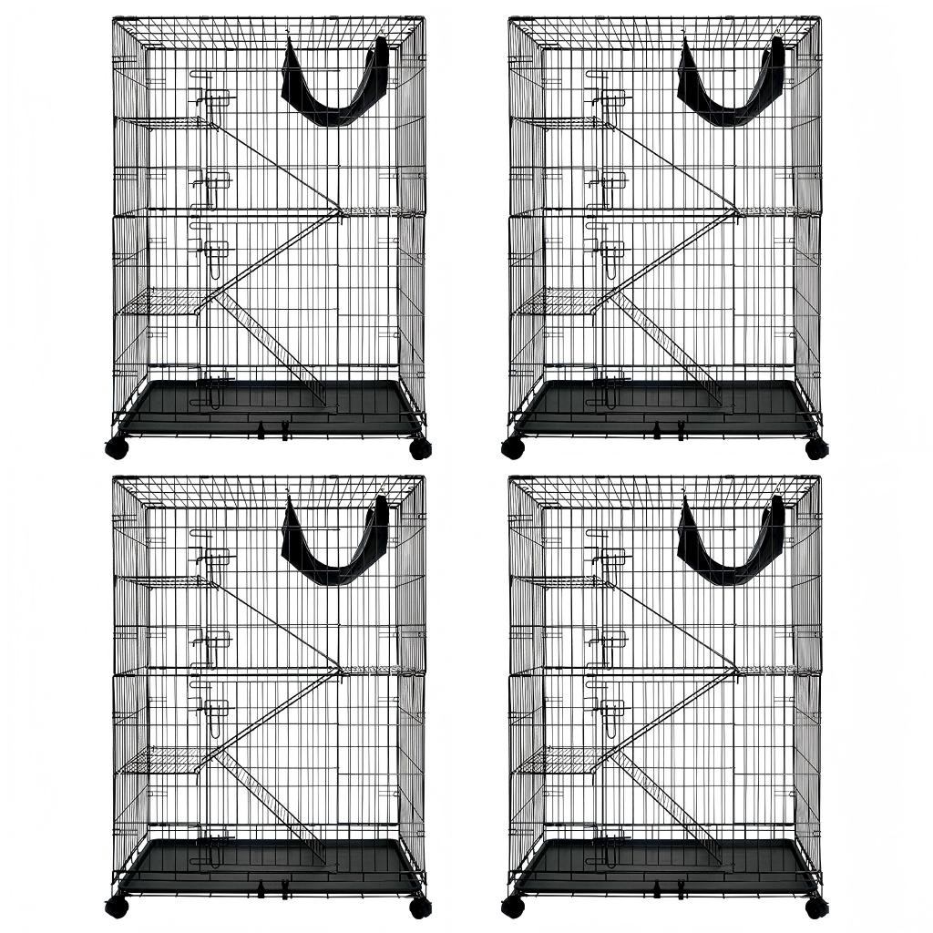 50 Inch 4-Tier Cat Cage C02 by Homey Pet Official