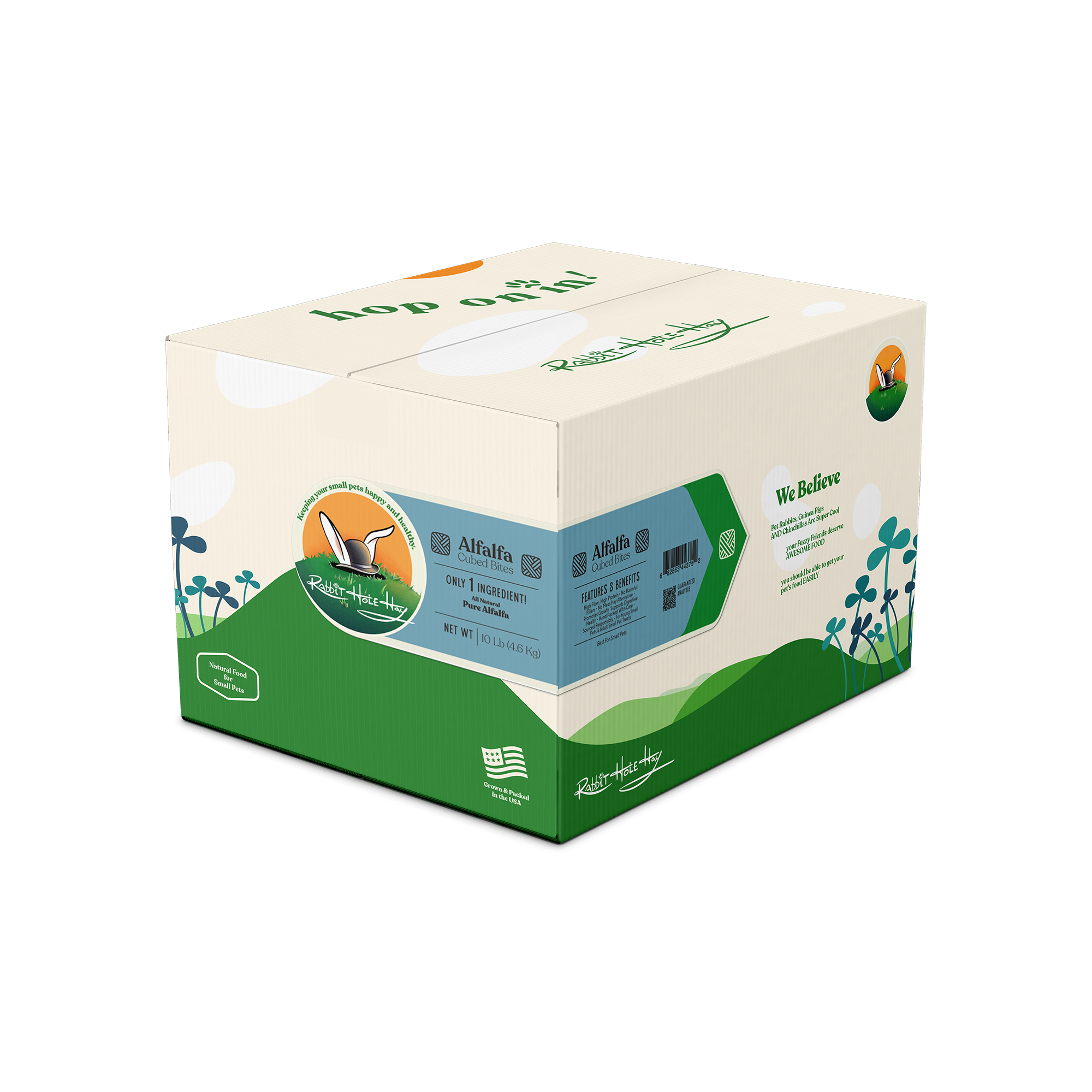 Rabbit Hole Hay All Natural Alfalfa Hay Cubes by Rabbit Hole Hay