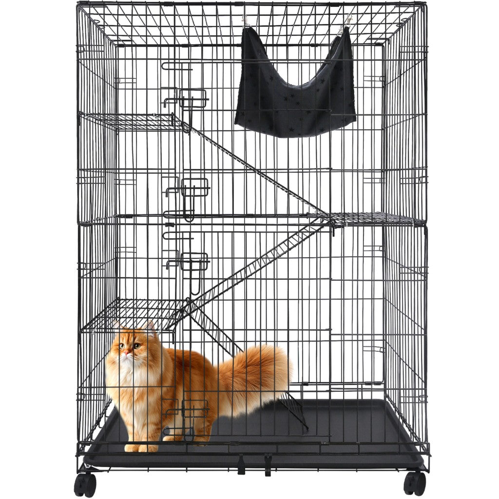 50 Inch 4-Tier Cat Cage C02 by Homey Pet Official