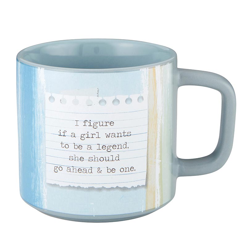 Calamity Jane "If a Girl Wants To Be A Legend" Coffee Mug | Stoneware Tea Coffee Cup | 14oz by The Bullish Store