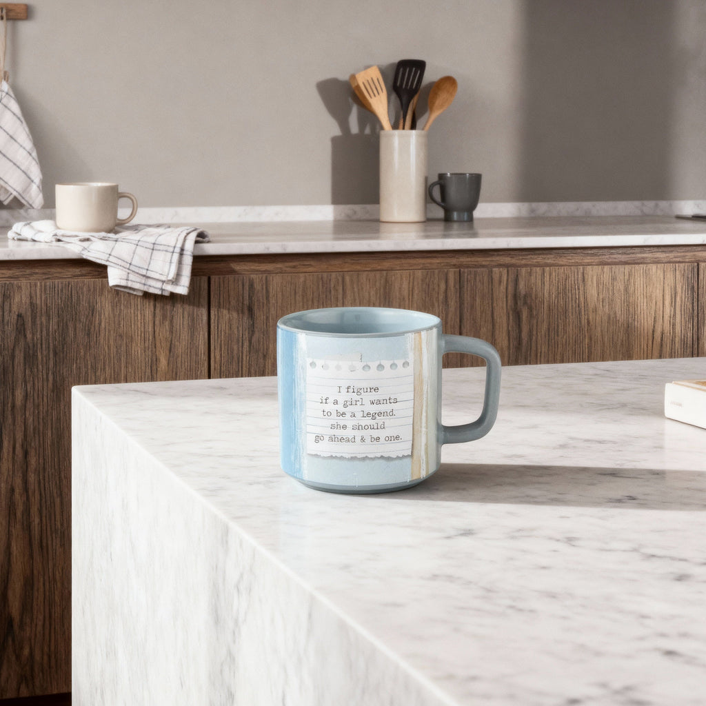 Calamity Jane "If a Girl Wants To Be A Legend" Coffee Mug | Stoneware Tea Coffee Cup | 14oz by The Bullish Store