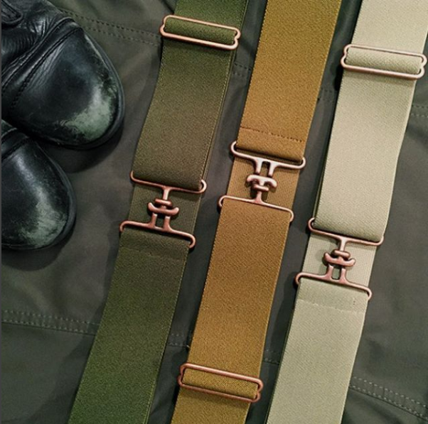 Olive + Copper Elastic Belt by ACE Equestrian