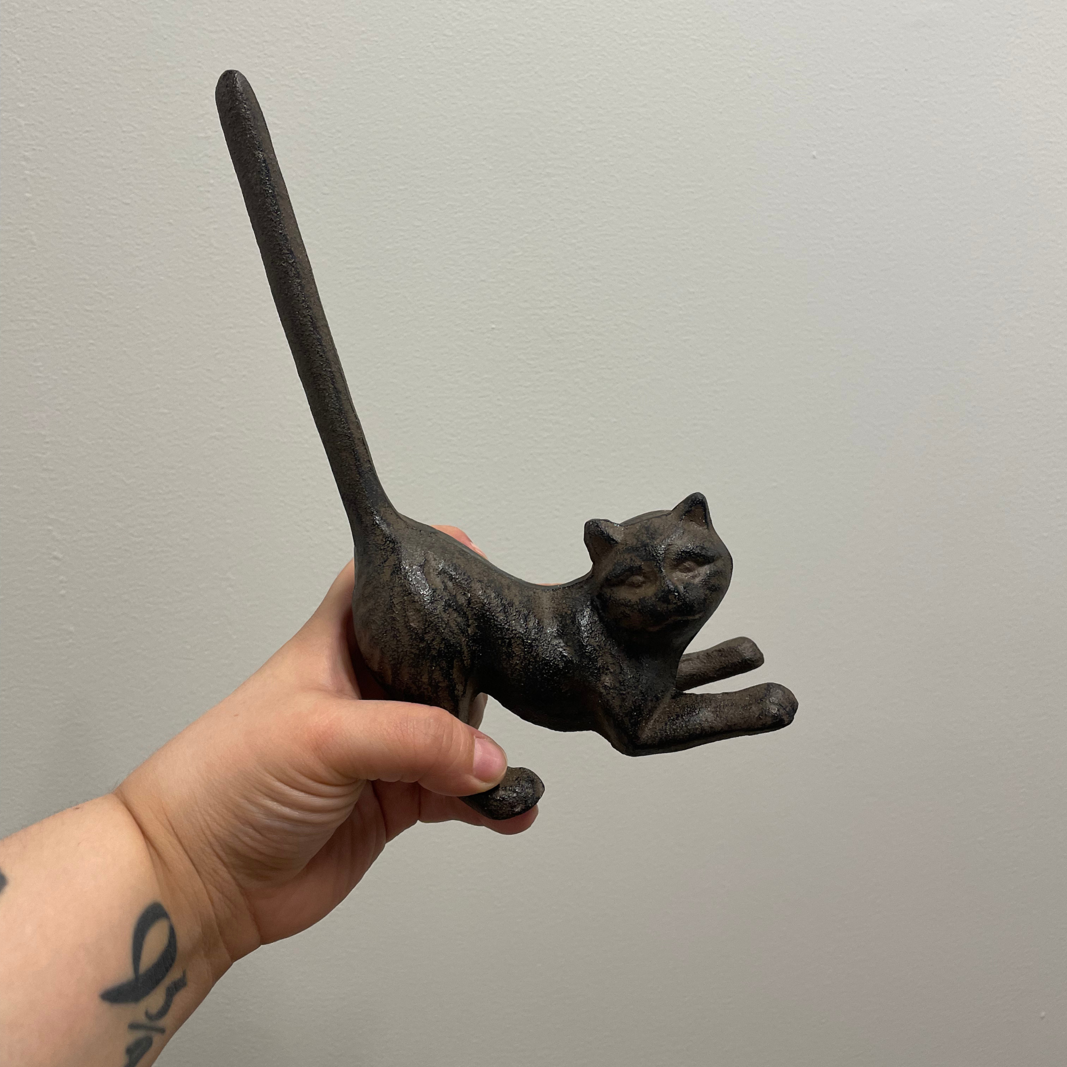 Cat Butt Cast Iron Tissue Holder | 9.5" Tall | Real Cast Iron, Virtually Indestructible by The Bullish Store