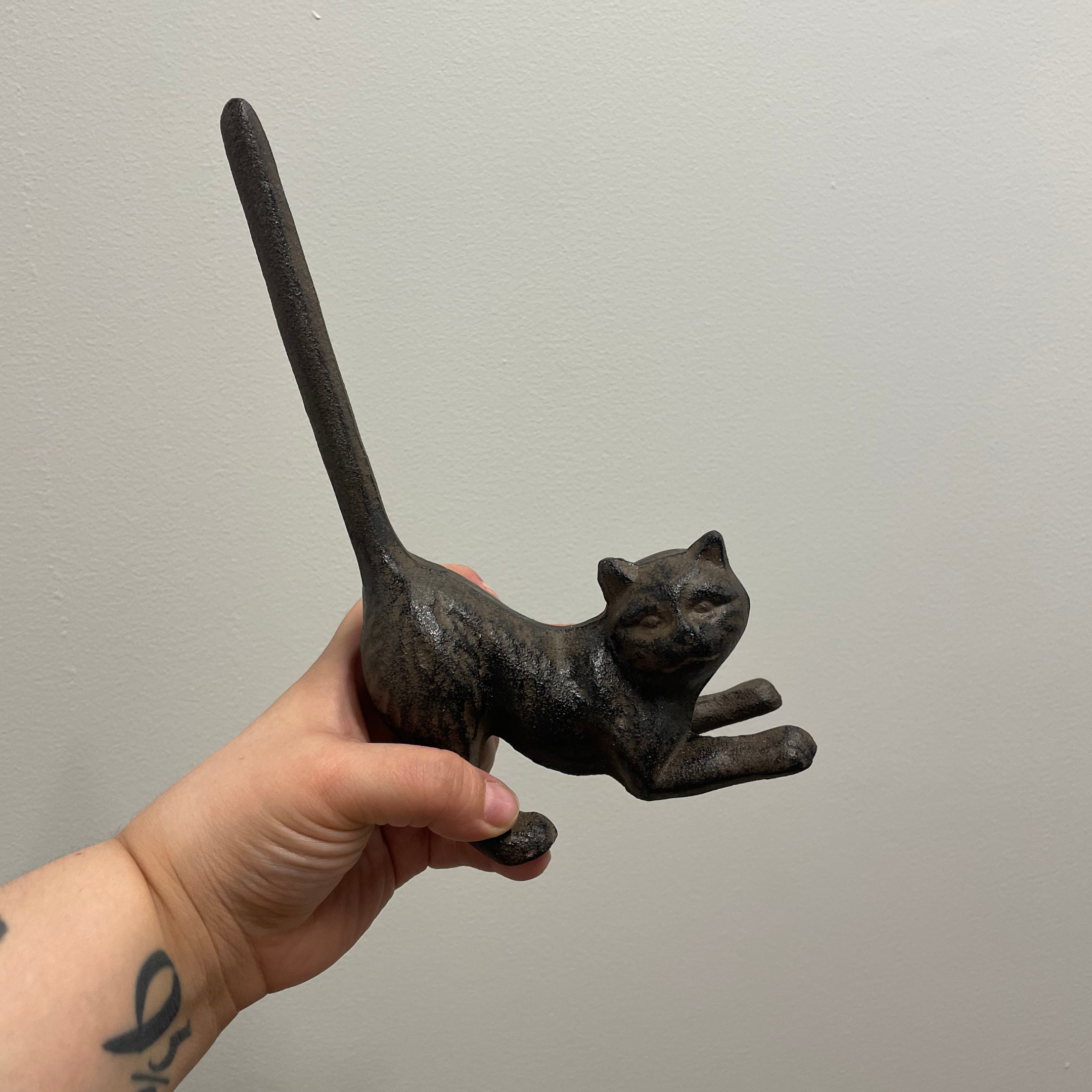 Cat Butt Cast Iron Tissue Holder | 9.5" Tall | Real Cast Iron, Virtually Indestructible by The Bullish Store