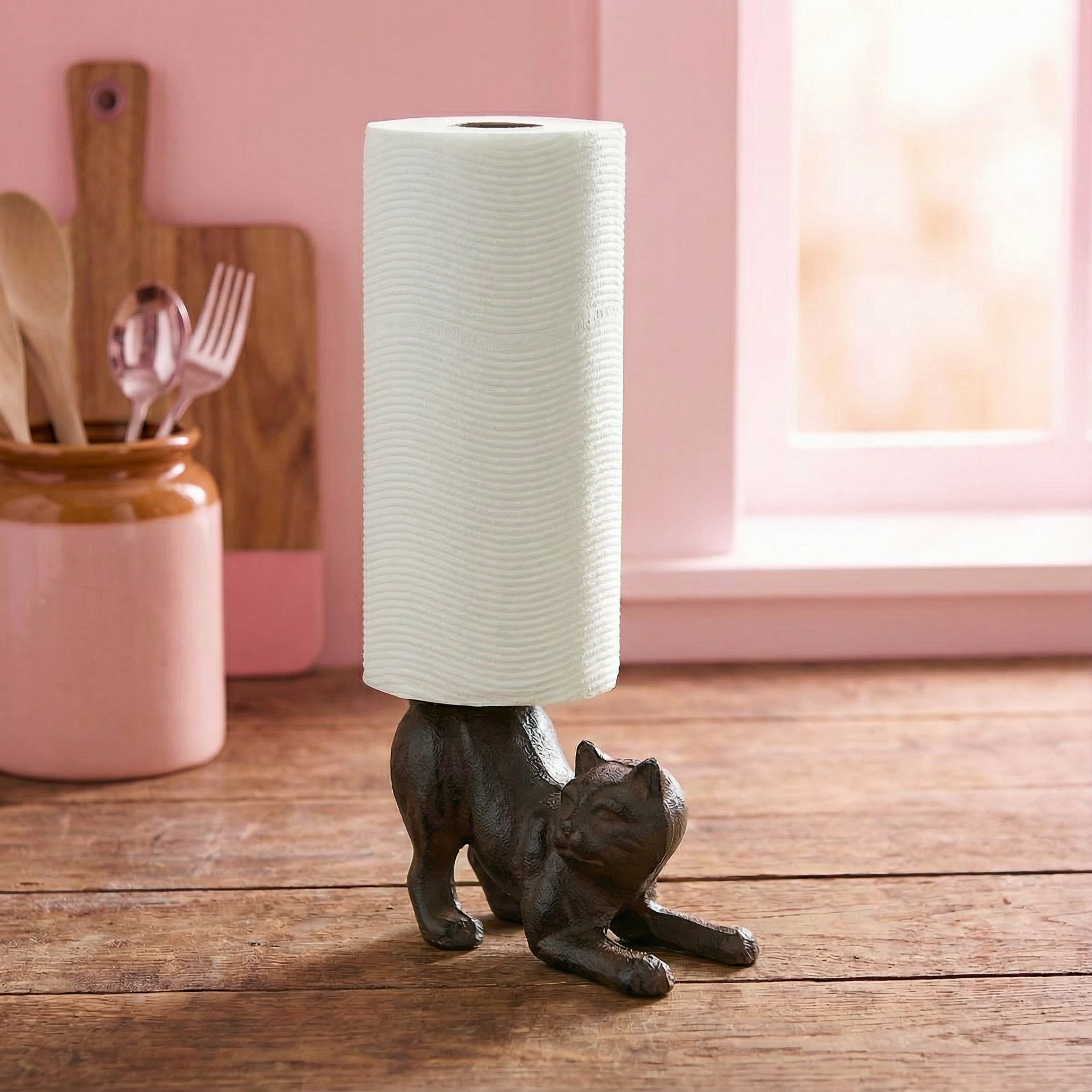 Cat Butt Cast Iron Tissue Holder | 9.5" Tall | Real Cast Iron, Virtually Indestructible by The Bullish Store