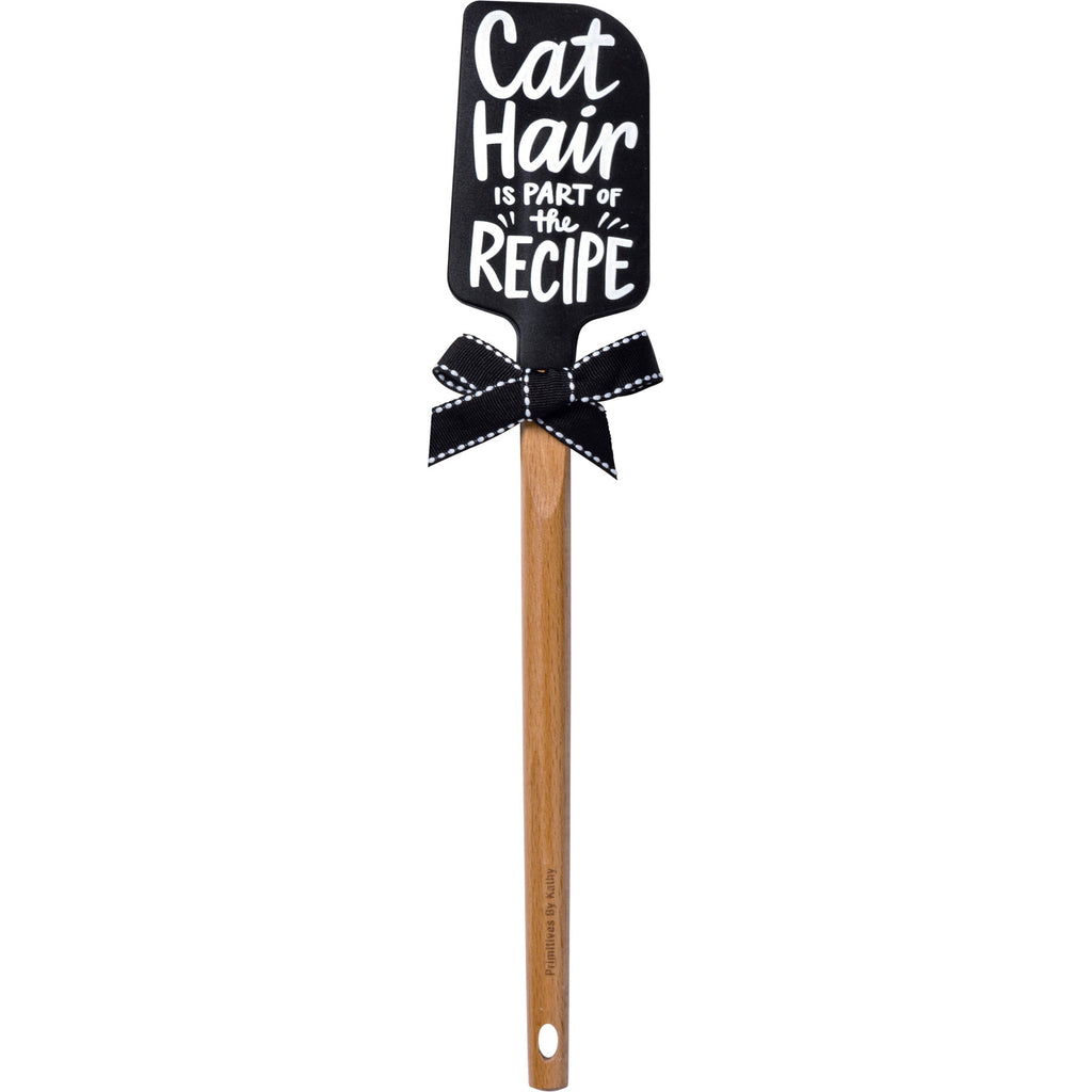 Cat Hair Is Part of The Recipe Spatula With A Wooden Handle by The Bullish Store