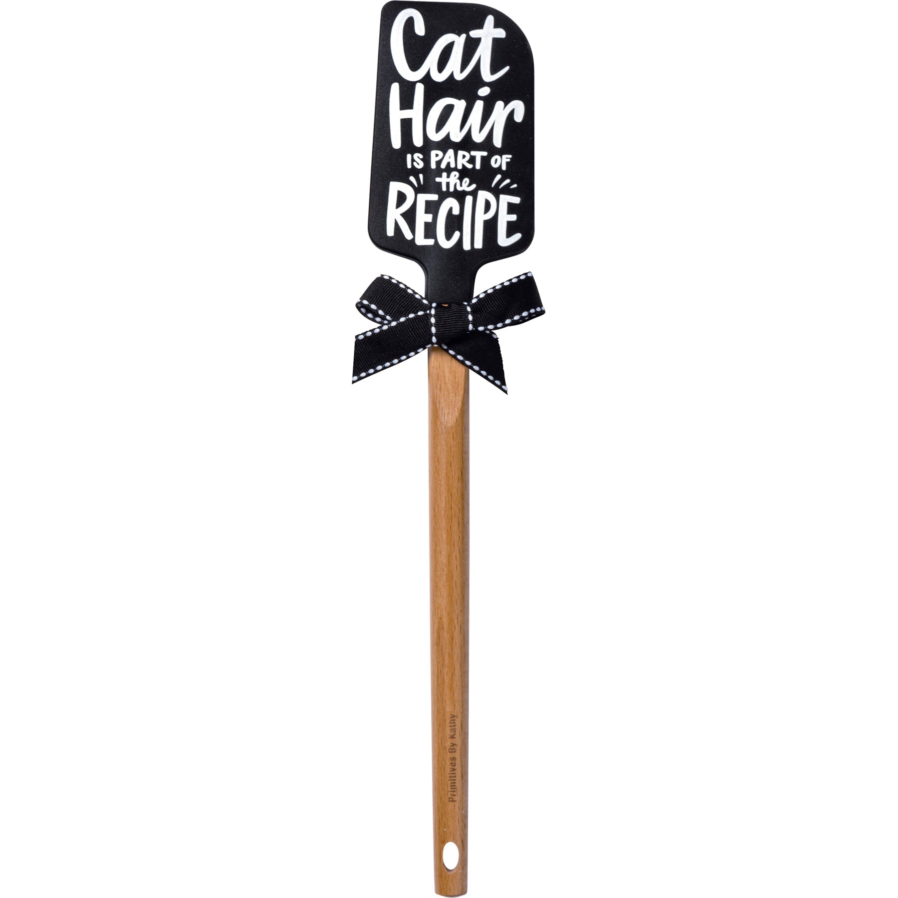 Cat Hair Is Part of The Recipe Spatula With A Wooden Handle by The Bullish Store