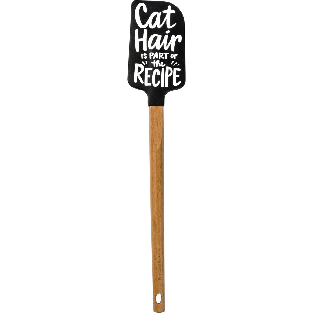 Cat Hair Is Part of The Recipe Spatula With A Wooden Handle by The Bullish Store
