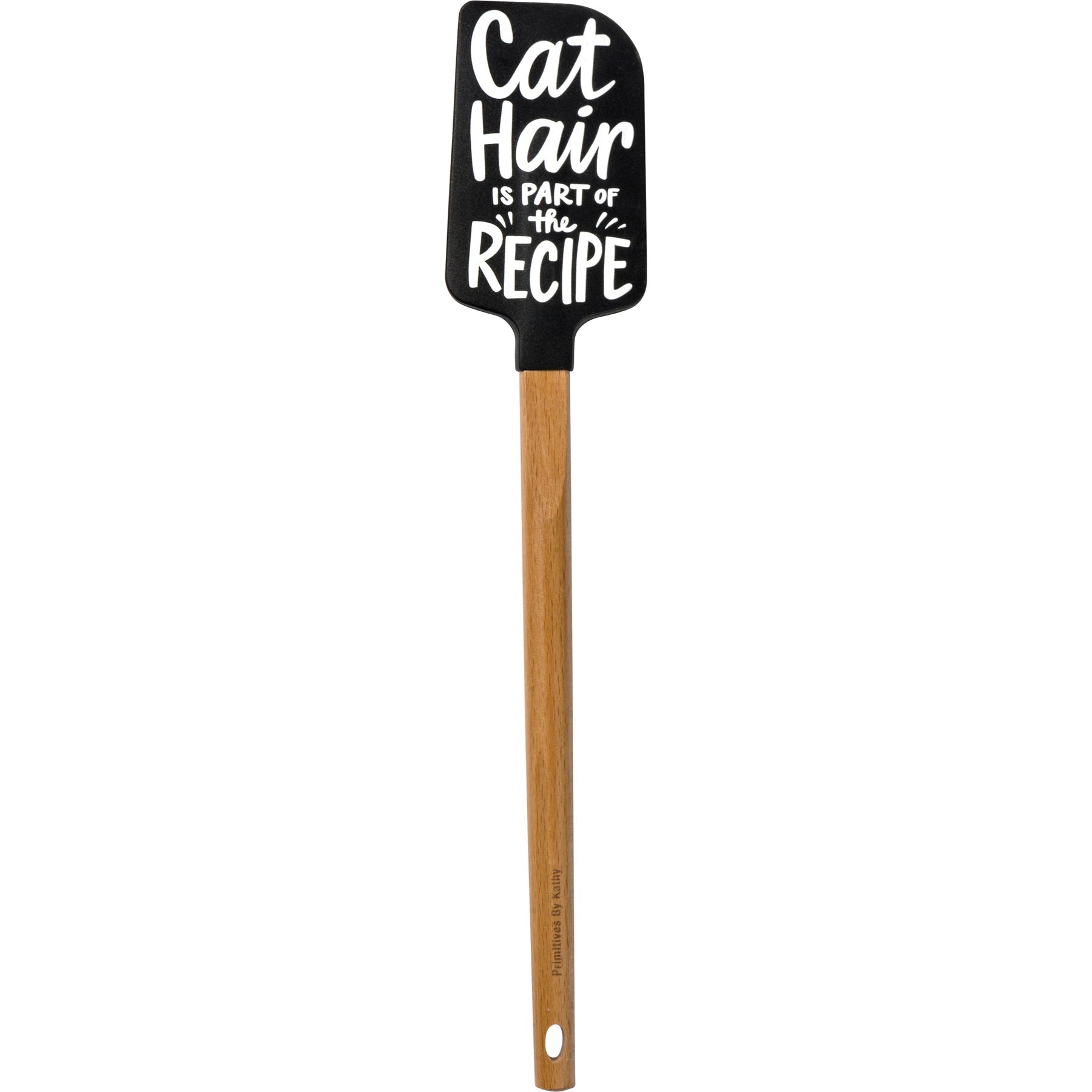 Cat Hair Is Part of The Recipe Spatula With A Wooden Handle by The Bullish Store