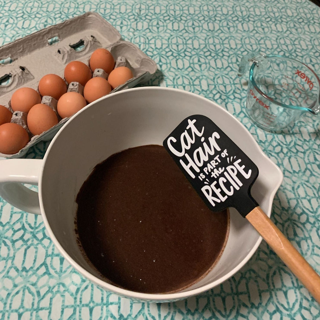 Cat Hair Is Part of The Recipe Spatula With A Wooden Handle by The Bullish Store