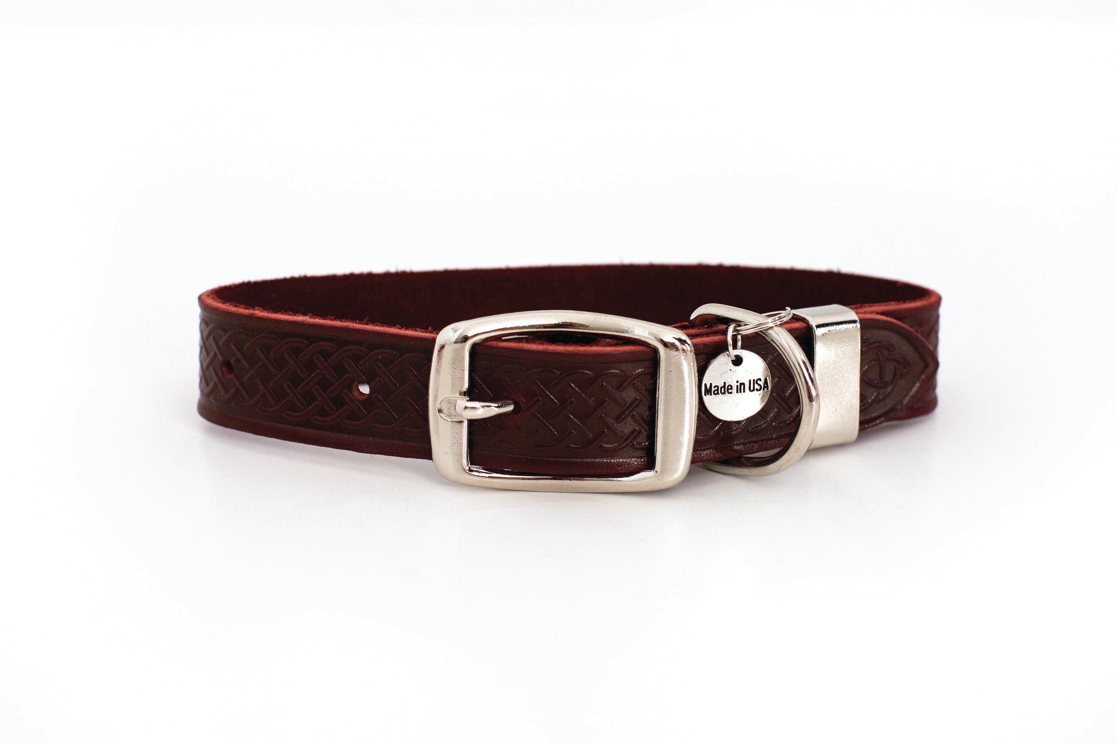 Celtic Double Buckle Style Leather Dog Collar by Euro-Dog Collars and Leads