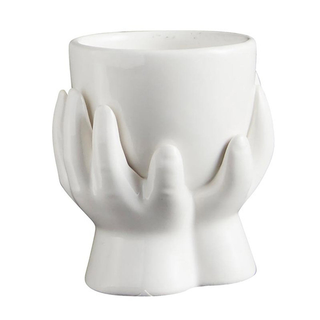 Ceramic Hands Mini Planter | Decorative Mini Aesthetic Plant Pot for Succulents & Flowers by The Bullish Store