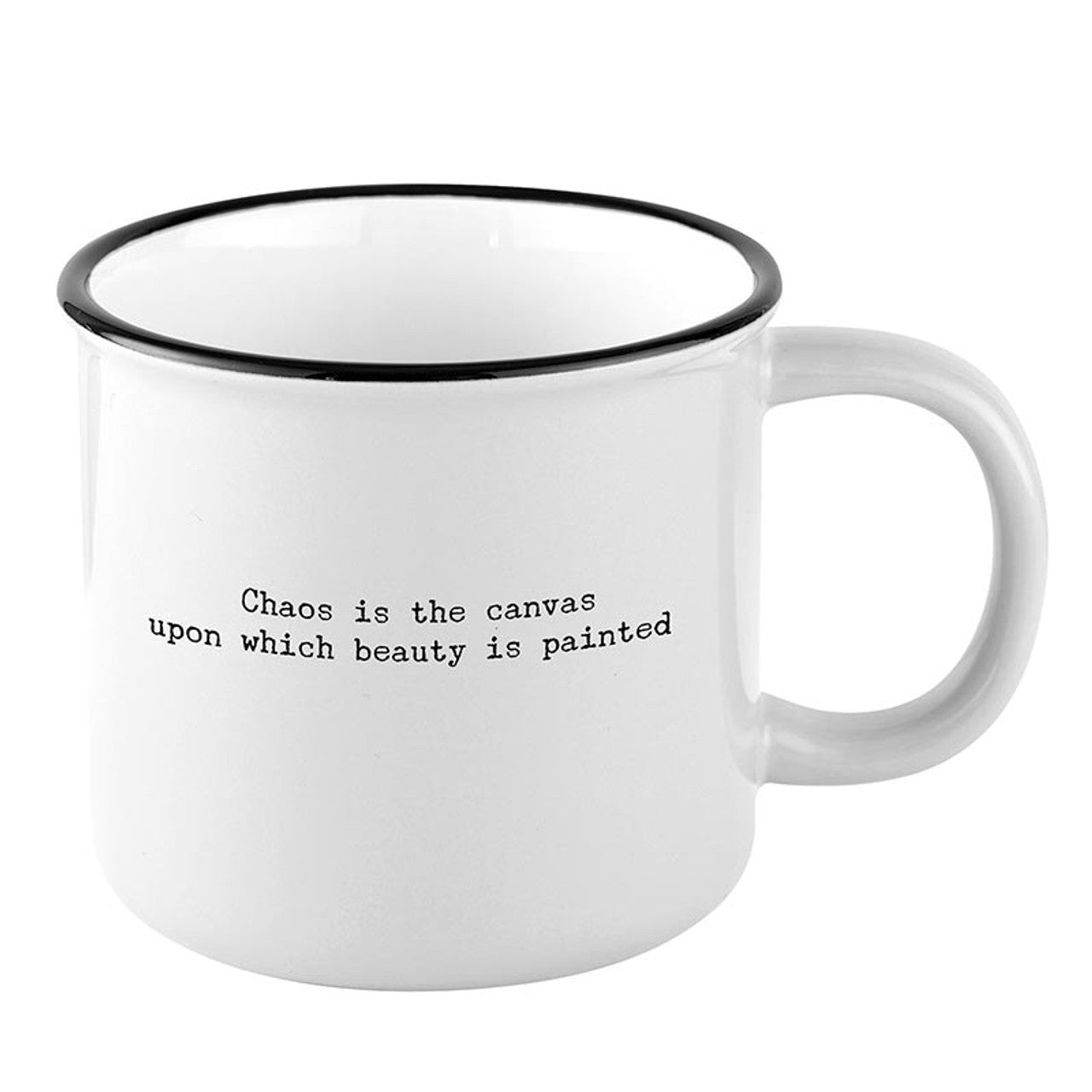Chaos is the Canvas Mug & Sock Gift Set in Black and White by The Bullish Store