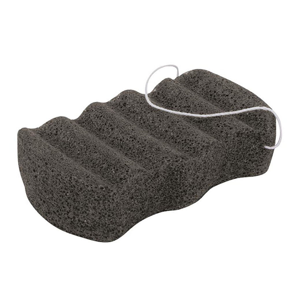 Charcoal Konjac Body Sponge | All-Natural Scrub Sponge Detoxify Exfoliate Skin by The Bullish Store